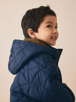 Next marine - Manteau matelassé doublé Borg (3mois à7ans) Clearance