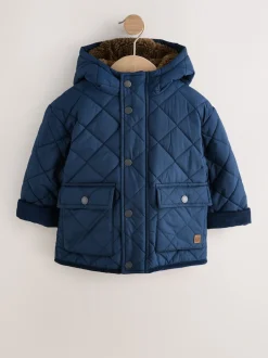 Next marine - Manteau matelassé doublé Borg (3mois à7ans) Clearance