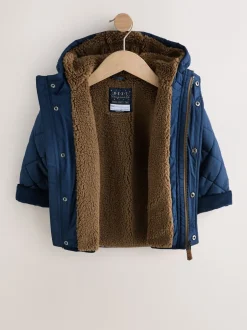 Next marine - Manteau matelassé doublé Borg (3mois à7ans) Clearance