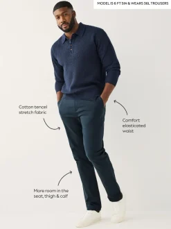 Next marine - Moulant - N. Premium Smart Coton TENCEL™ Chinos en Blend de lyocell avec taille confort Clearance