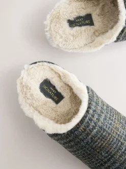 Next marine - Mules Chaussons Signature Harris Tweed Clearance