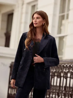 Next marine - N. Blazer croisé en velours côtelé haut de gamme Hot