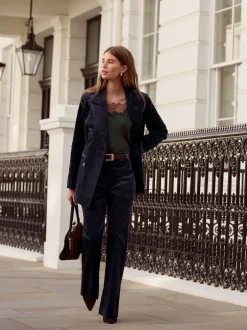 Next marine - N. Blazer croisé en velours côtelé haut de gamme Hot