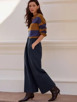 Next marine - N. Premium Jupes-culottes à Chevrons avec laine Best
