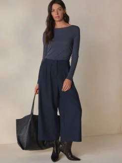 Next marine - N. Premium Jupes-culottes à Chevrons avec laine Best