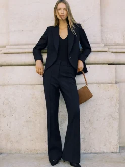 Reiss marine - Pantalon de costume Gabi évasé