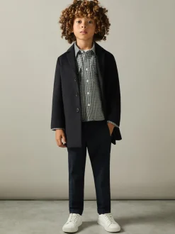 Reiss marine - Pardessus à boutonnage simple Gable New