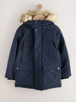 Next marine - Parka épaisse Résistant à la douche bordée de fausse fourrure (3-16ans) Discount