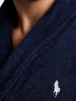 Polo Ralph Lauren marine - Peignoir à col châle Clearance