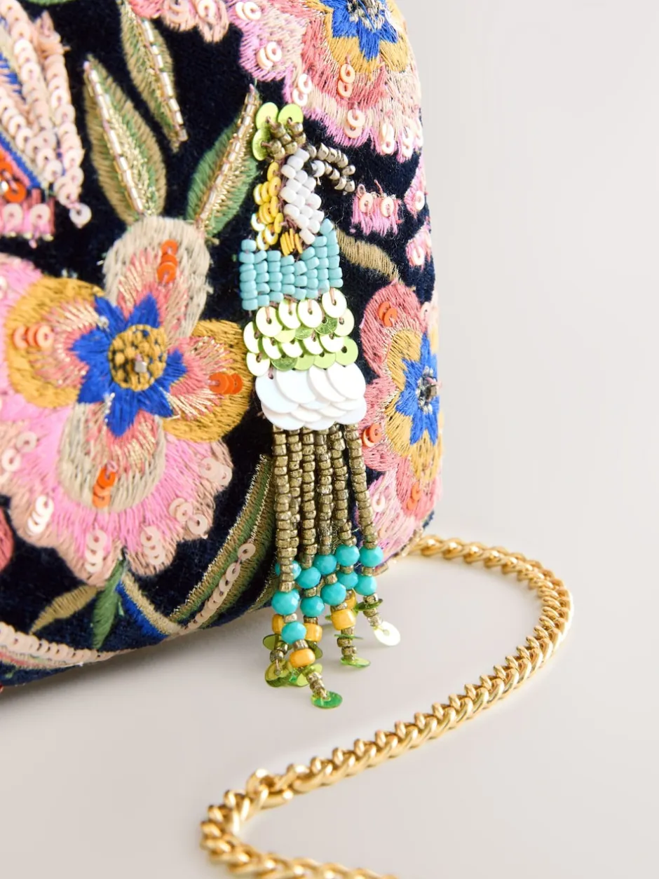 Next marine - Pochette oiseau avec ornements Outlet