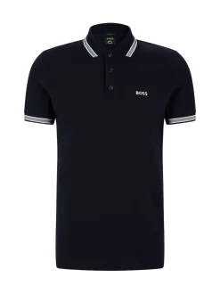 BOSS - Polo Regular Fit Paddy à col à pointe marine