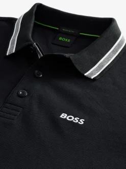 BOSS - Polo Regular Fit Paddy à col à pointe marine