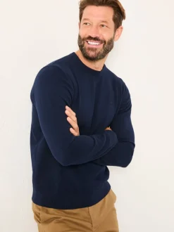 Fat Face marine - Pull FatFace en maille à Col rond Online