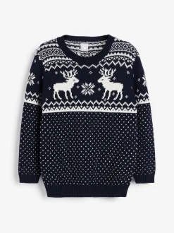 The Little Tailor marine - Pull motif jacquard renne de Noël enfant Best