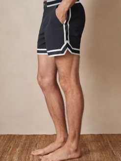 Reiss marine - Baller | Shorts de bain à rayures Ché Outlet