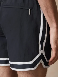 Reiss marine - Baller | Shorts de bain à rayures Ché Outlet