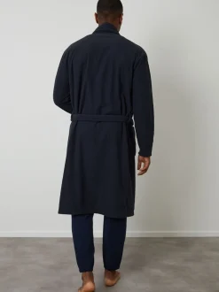 Threadbare marine - Robe de chambre gaufrée en polaire Clearance