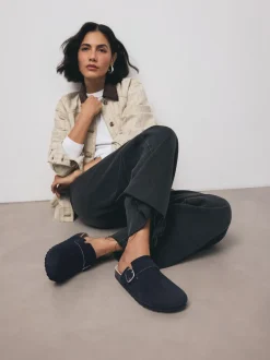 Next marine - sabots en cuir avec semelle plantaire Sale