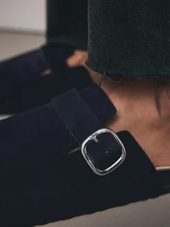 Next marine - sabots en cuir avec semelle plantaire Sale