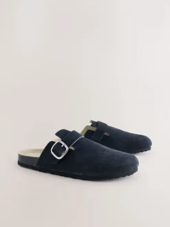 Next marine - sabots en cuir avec semelle plantaire Sale