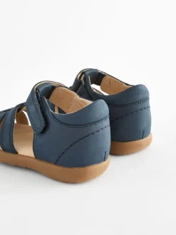 Next marine - Sandales de marche en cuir à fermeture scratch bébé Clearance
