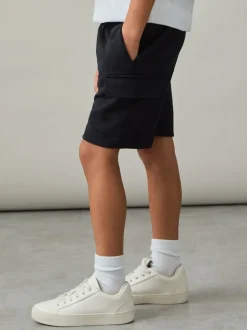 Reiss marine - Short cargo Oliver Premium en jersey interlock Sale