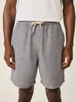 Next marine - Shorts en Lin Mélange à taille élastique New