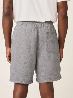 Next marine - Shorts en Lin Mélange à taille élastique New