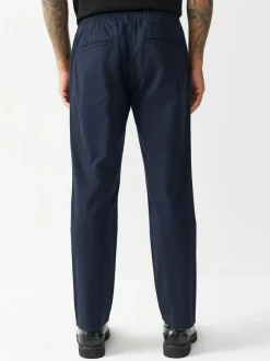 Next marine - Slim Fit (Slim Fit) - Pantalons Chinos extensibles plissés avec taille élastique Clearance