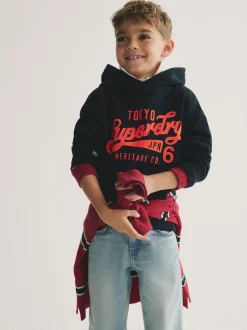 Superdry marine - Logo Sweat-shirt à capuche Outlet