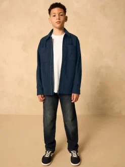 Next marine - Surchemise zippée en velours côtelé (3-16ans) Sale