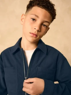 Next marine - Surchemise zippée en velours côtelé (3-16ans) Sale