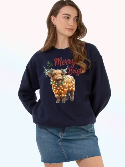 Brands In marine - Sweat Christmas Highland Cow Bright Clearance