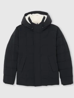 Reiss marine - Veste Klasse à capuche doublée de polaire Online
