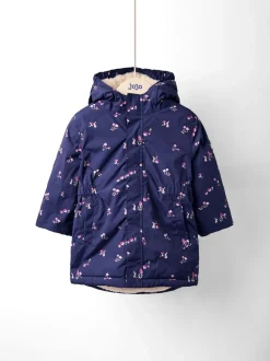 Jojo Maman Bébé Marine Ditsy - Parka doublée Sale