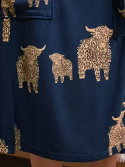 Next Marine Hamish the Highland Cow - Robe de chambre légère douillette New