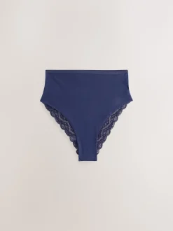 Next - Lot de 4 culottes en coton et dentelle Marine Paisley Discount