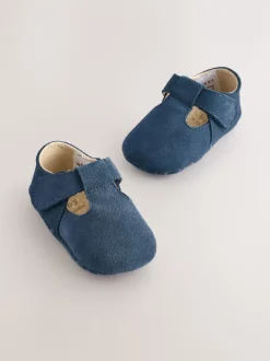 Next Marine Suede - Leather Bébé T-Bar Chaussures (0-24mths) Best
