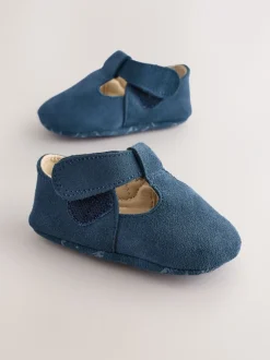 Next Marine Suede - Leather Bébé T-Bar Chaussures (0-24mths) Best