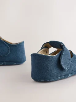 Next Marine Suede - Leather Bébé T-Bar Chaussures (0-24mths) Best