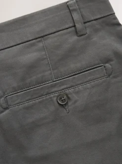 Next Marine/Charbon - - Short chino extensible 2 Pack Ajustement lâche Outlet