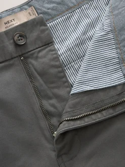 Next Marine/Charbon - - Short chino extensible 2 Pack Ajustement lâche Outlet