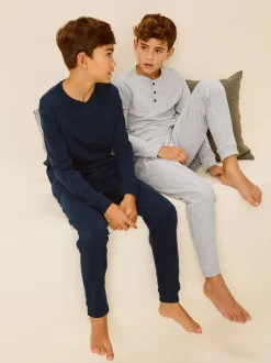 Next Marine/Gris - Lot de 2 pyjamas à manches longues (3-16ans) Online