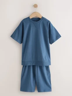 Next - Lot de 3 pyjamas à jambes courtes (3-16ans) (3-16ans) Marine/Gris Outlet