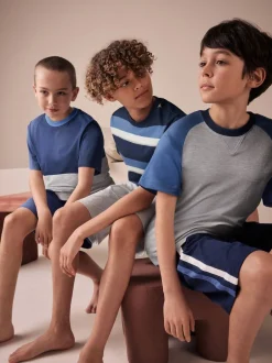 Next Marine/Gris - Pyjama court 3 Pack (3-16ans) Best