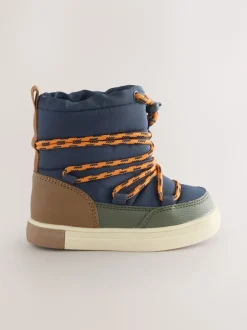 Next - Bottes/Bottines matelassées doublées™ thermiques et imperméables Marine/Khaki