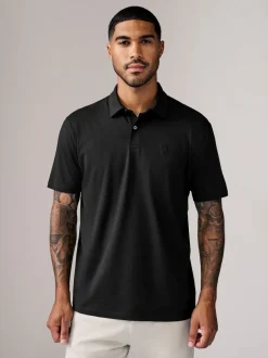 Next - Ajustement régulier - Polo en jersey Manches courtes 5 Pack Marine/Marron/Gris/Blanc/Vert sauge Vert Online