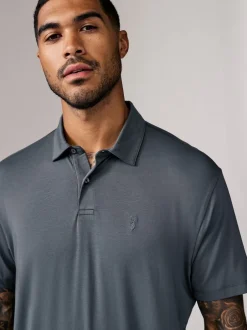 Next - Ajustement régulier - Polo en jersey Manches courtes 5 Pack Marine/Marron/Gris/Blanc/Vert sauge Vert Online