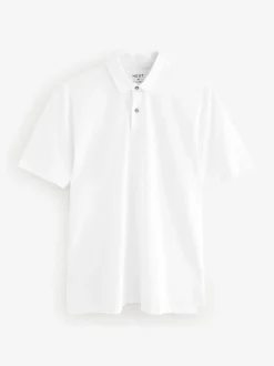 Next - Ajustement régulier - Polo en jersey Manches courtes 5 Pack Marine/Marron/Gris/Blanc/Vert sauge Vert Online