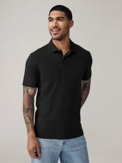 Next Marine/Noir/Gris/Blanc/Vert sauge Vert - Slim Fit (Slim Fit) - Polo en jersey Manches courtes 5 Pack Online